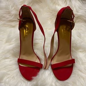 Red Strappy Heels